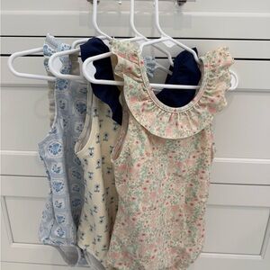 Trio of Minnow Swim Suit One Pieces